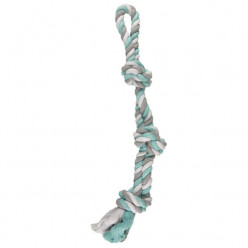 Игрушка Jim Tug - для перетягивания с 3 узлами, мятно-зелёная (63см)