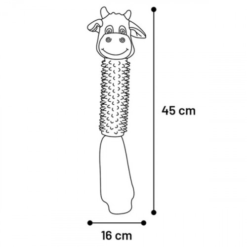 Игрушка мягкая разноцветная ZAVA, корова/лошадь/осёл (45см)