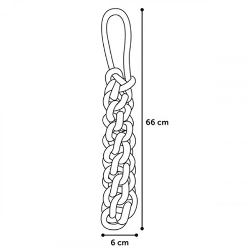 Игрушка-пустышка VOKAS для перетягивания, красная L (66см)