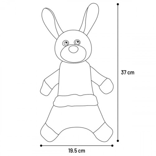 Игрушка мягкая - кролик Kira, серый (37см)