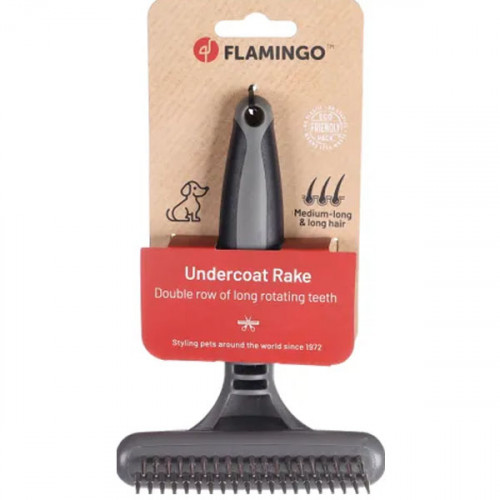 Расческа для подшерстка с вращающимися зубцами (2 ряда)