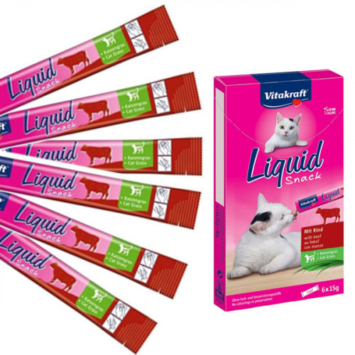 Лакомство для кошек Vitakraft Liquid - beef