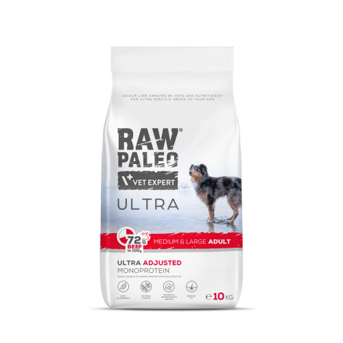 VETEXPERT RAW PALEO ULTRA MEDIUM&LARGE ADULT BEEF