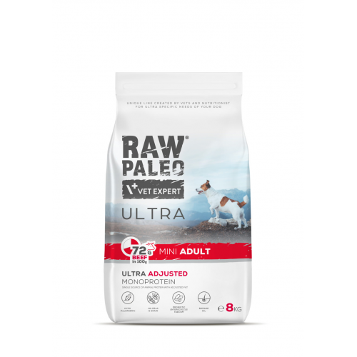 VETEXPERT RAW PALEO ULTRA MINI ADULT BEEF