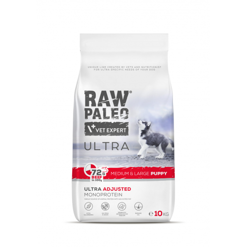 VETEXPERT RAW PALEO ULTRA MEDIUM&LARGE PUPPY BEEF