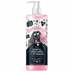 3 в 1 Шампунь, кондиционер и средство для распутывания шерсти Bugalugs у собак с малиной и лимоном.