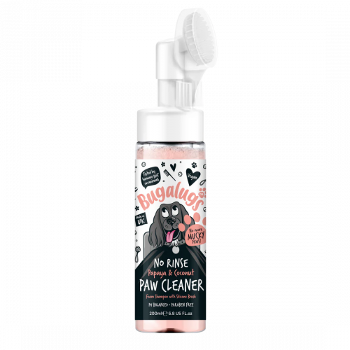 Bugalugs Средство для чистки лап с папайей и кокосом для собак и кошек, не требующее смывания.