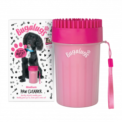 Bugalugs Устройство (розовое) для чистки лап для собак и кошек (средний).