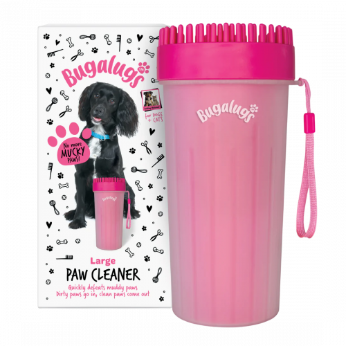 Розовый стаканчик для чистки лап для собак и кошек (большой).