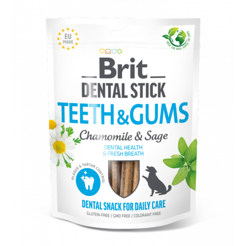 Brit Dog Dental Stick Teeth & Gums Лакомства для поддержания здоровья зубов и десен у собак