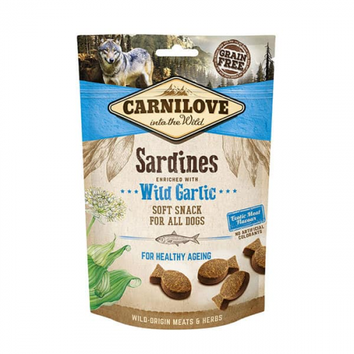 Carnilove Dog Soft Snack с сардиной и черемшой для собак