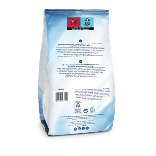 Camon Очищающие салфетки с алоэ вера и ароматом белого мха 100шт