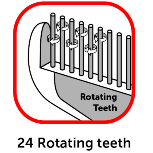 Расческа с вращающимися зубцами
