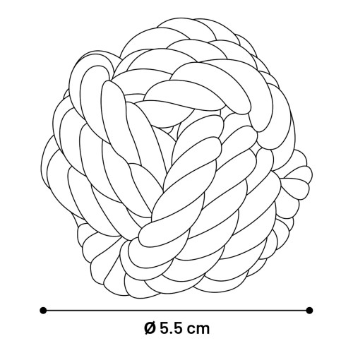 ИГРУШКА JIM УЗЕЛЬЧАТЫЙ МЯЧ, МЯТНО-ЗЕЛЕНЫЙ (5,5 см)