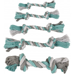 ИГРУШКА JIM ВЕРЕВКА С 2 УЗЛАМИ, МЯТНЫЙ ЗЕЛЕНЫЙ S (22 см)