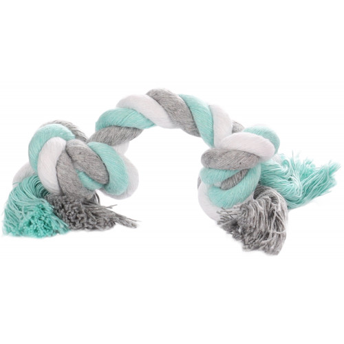 ИГРУШКА JIM ВЕРЕВКА С 2 УЗЛАМИ МИКС  XS (10 см)