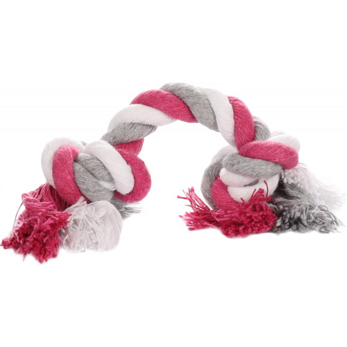 ИГРУШКА JIM ВЕРЕВКА С 2 УЗЛАМИ МИКС  XS (10 см)