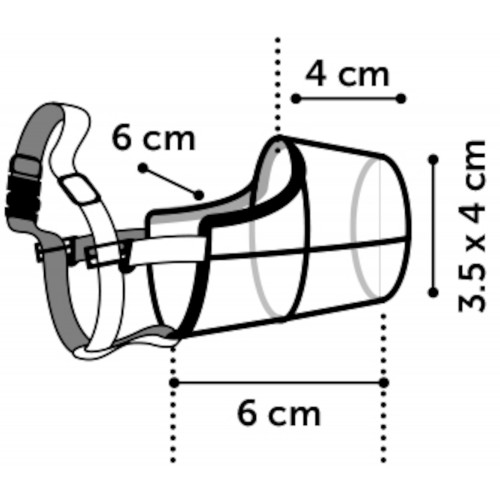 НАМОРДНИК ЧЁРНЫЙ XXS