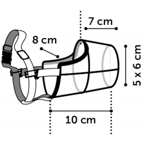 Намордник MUZZLE SILAS, черный M